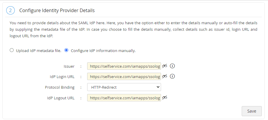 Configuring SAML SSO for ManageEngine Access Manager Plus