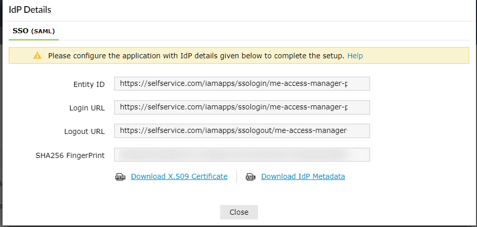 Configuring SAML SSO for ManageEngine Access Manager Plus