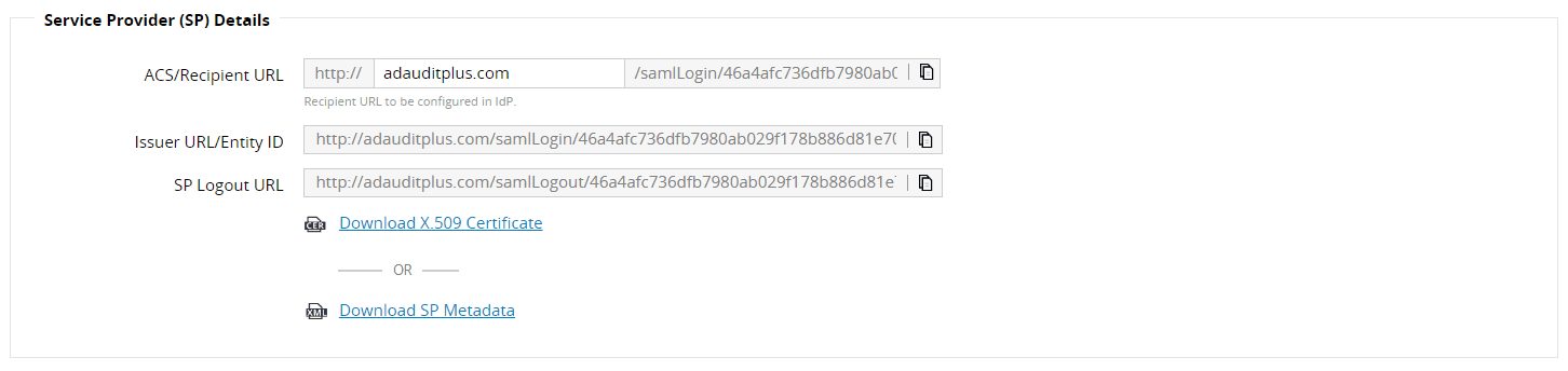 Configuring SAML SSO for ManageEngine ADAudit Plus