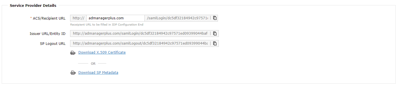 Configuring SAML SSO for ManageEngine ADManager Plus MSP