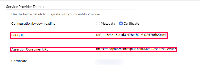 Configuring SAML SSO for ManageEngine Endpoint Central