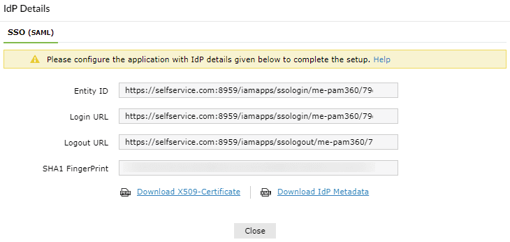 Configuring SAML SSO for ManageEngine PAM360