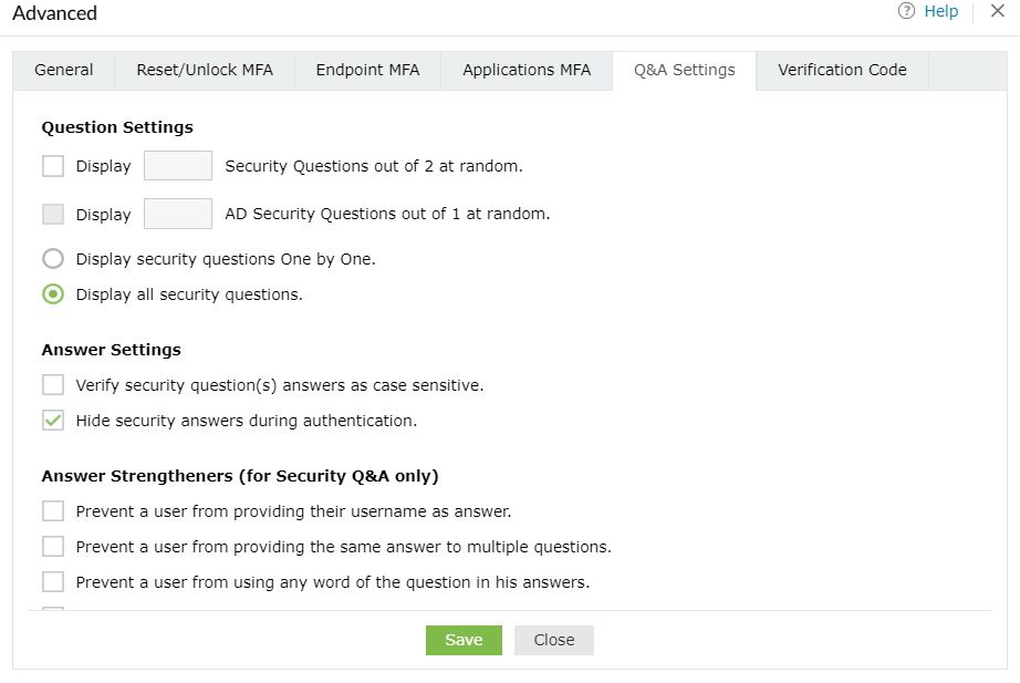 Advanced Sqa Config